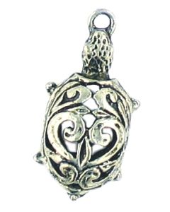 Wholesale Tortoise Charm with Decorative Design.