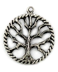 Wholesale Tree Of Life With Rope Border Design Charms