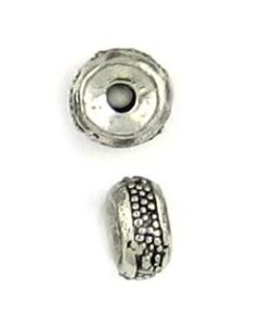 Spacer Bead with Granulated Edge and Concave Sides (±4x7x7mm; Hole -2mm-;3D)