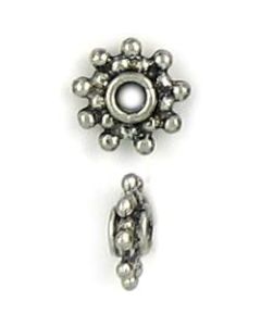 Wholesale Pewter Beaded Edge Spacer Beads