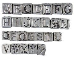  Complete Alphabet Letter Set. 50 of Each Letter A-Z. Approx. 5.5mm Cube, 3mm Hole. $0.85 each.  *