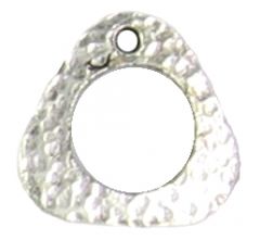 Triangle Hammered Pendant (±19mm L x 19mm W x 1.5mm D;  Hole -1.5mm-;  2D)