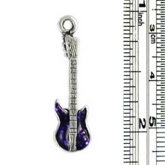 Wholesale Purple Guitar Pewter Charms