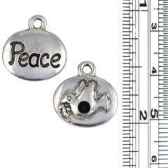 Peace Dove Flatback Crystal Charm