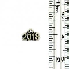 Wholesale Pewter 2018 Year Charms.