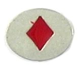 Epoxy Enamel Diamond Bead (±9x11x3mm; -1.5mm-;2D)