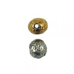 Hammered Bead (±6x6x6mm; Hole -1.5mm-;3D)