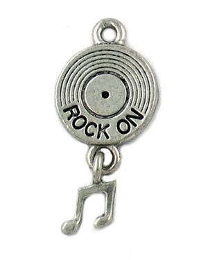 Wholesale Rock On Record With Note Charms.