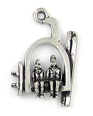 Wholesale Ski Lift with skier and snowboarder Charms
