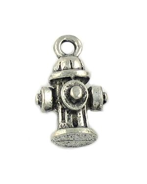 Wholesale Pewter Fire Hydrant Charms.