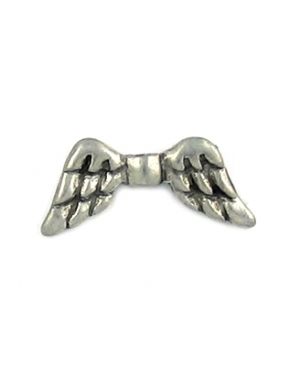 Hole 1mm DRAGONFLY WINGS FINE PEWTER BEAD 21mm L x 6mm W x 3mm D 
