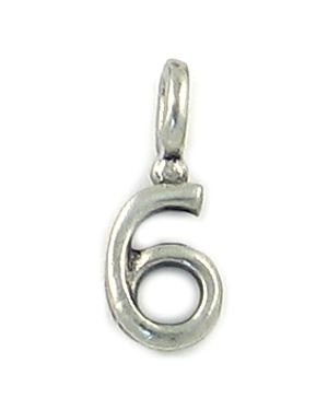 Wholesale Number 6 Charm
