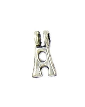 Wholesale Double Ring Alphabet Letter A Charm