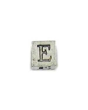 Letter E Greek Epsilon Cube Bead