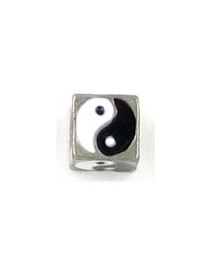 Wholesale Enamel Yin Yang Cube Bead