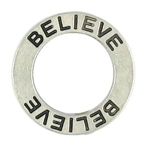 Believe Affirmation Ring (21x21x2mm; 2D)