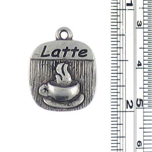 Latte Coffee Charm (±3x21x17mm; -2mm-;1D)