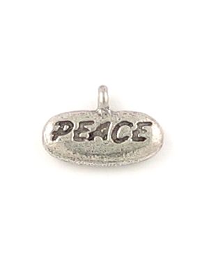 "Peace" Charm (±15x10x3mm; - 1D)