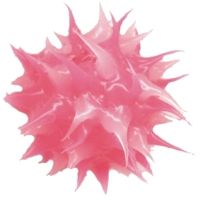 Wholesale spiky Pink and Light Pink rubber beads 