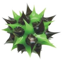 Wholesale spiky Green and Black rubber beads 