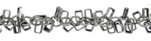 Floating rectangles chain antique Silver