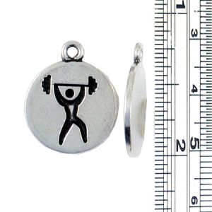 Wholesale Weight Lifter Fitness Charms.